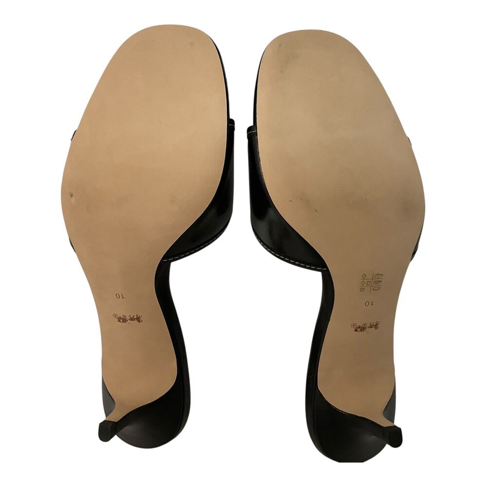 COACH Women's Margot Leather Slip On Sandals Black Size 10 - Picture 5 of 5